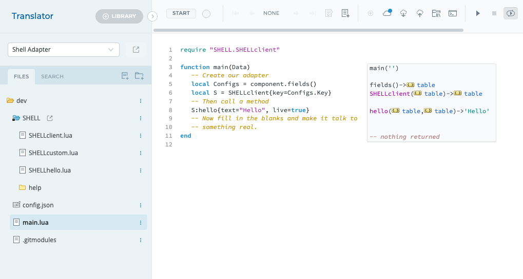 Iguana - Shell Adapter (Translator Project)