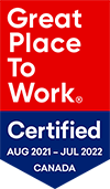 Great Place to Work Certification Badge -  August 2021