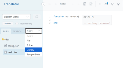 How to add a library to your project in the Translator